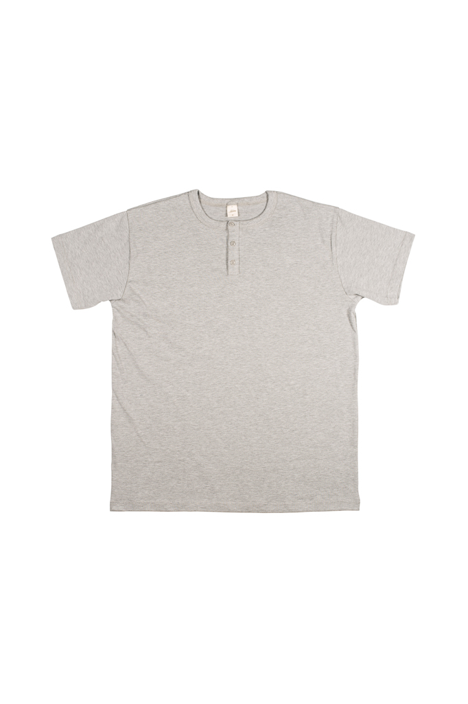3sixteen Heavyweight Henley T-Shirt - Gray