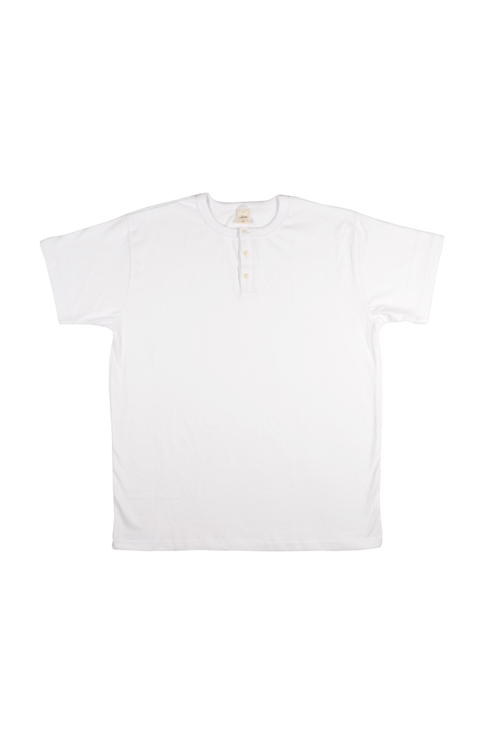 3sixteen Heavyweight Henley T-Shirt - White