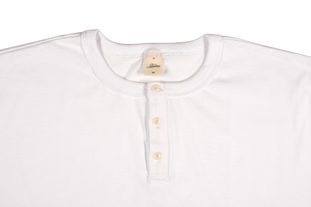 3sixteen Heavyweight Henley T-Shirt - White - Image 1