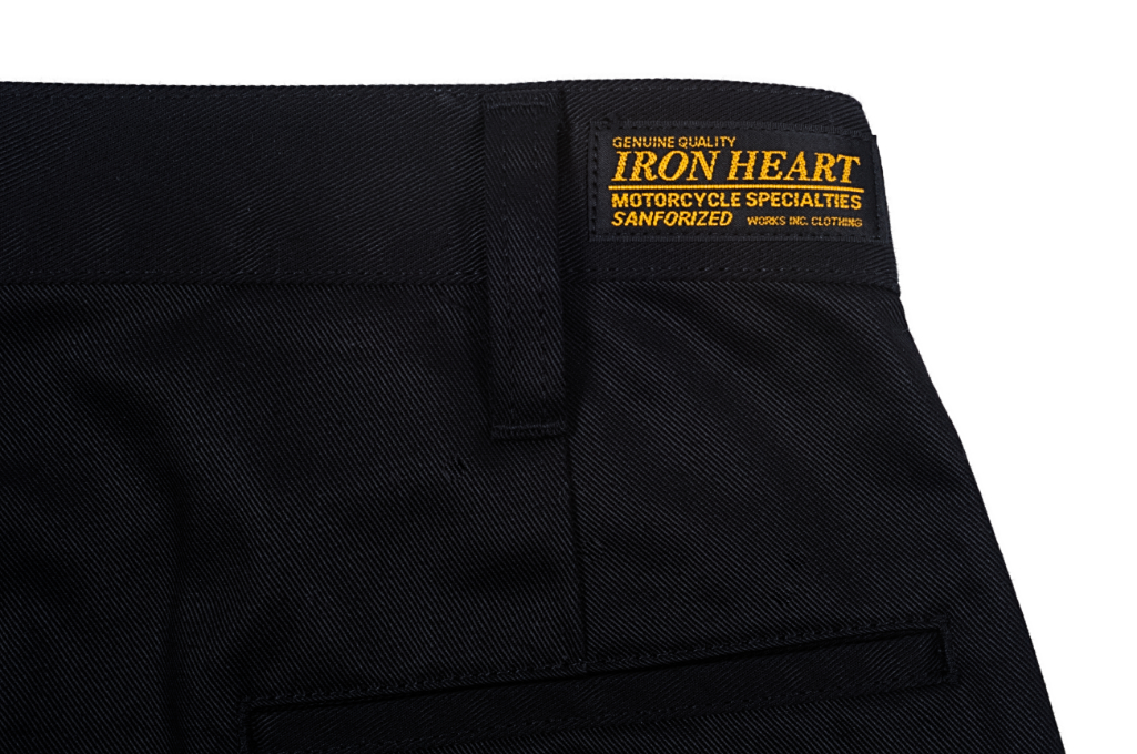 Iron Heart Selvedge Cotton Chinos IH-717 - Black