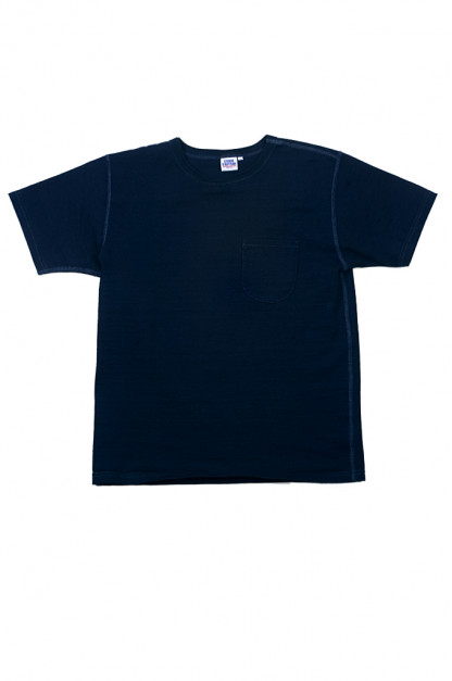 Studio D'Artisan Loopwheeled T-Shirt - Pure-Indigo Dyed 