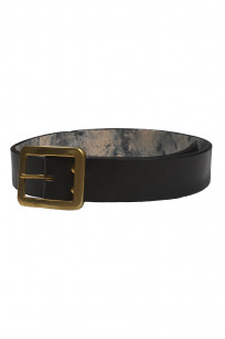 Strike Gold Leather Belt - Black - Image 0