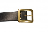 Strike Gold Leather Belt - Black - Image 1