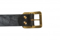 Strike Gold Leather Belt - Black - Image 2