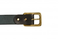 Iron Heart Heavy Duty Cowhide Belt - Brass/Black - Image 4