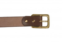 Iron Heart Heavy Duty Cowhide Belt - Brass/Brown - Image 4