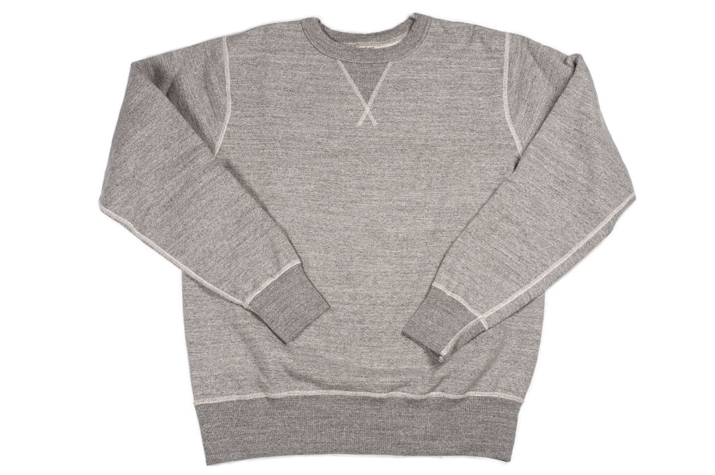 Buzz Rickson Flatlock Seam Crewneck Sweater - Gray