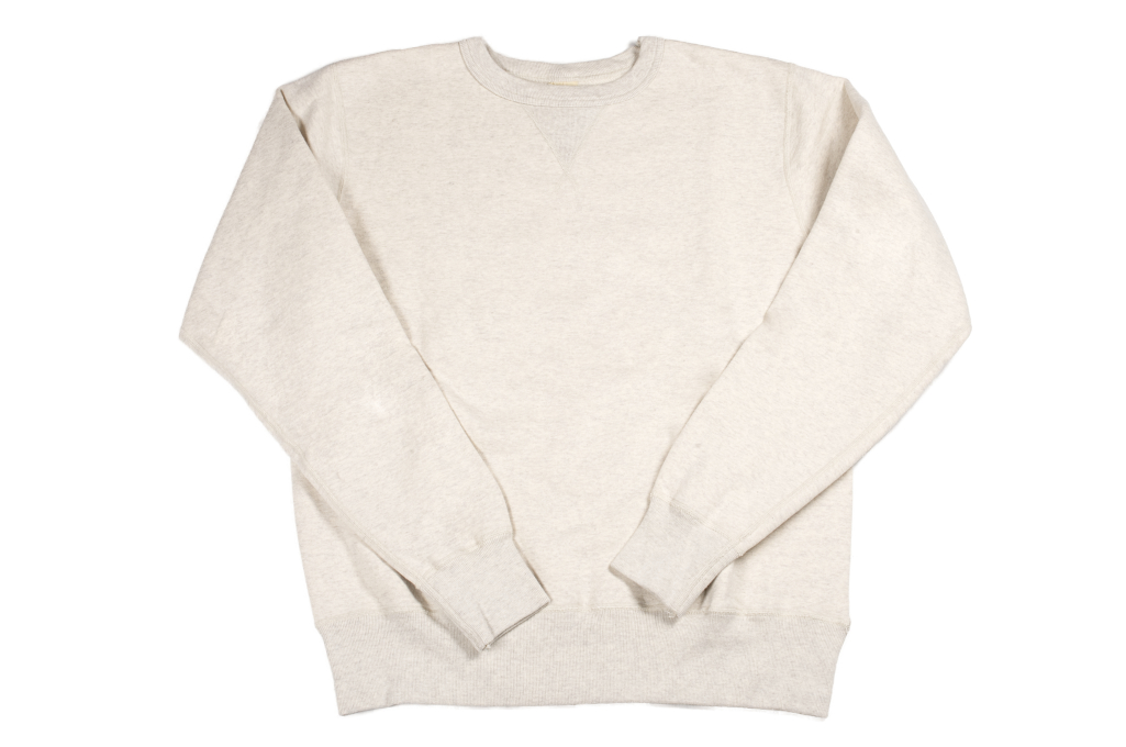 Buzz Rickson Flatlock Seam Crewneck Sweater - Oatmeal - Image 3