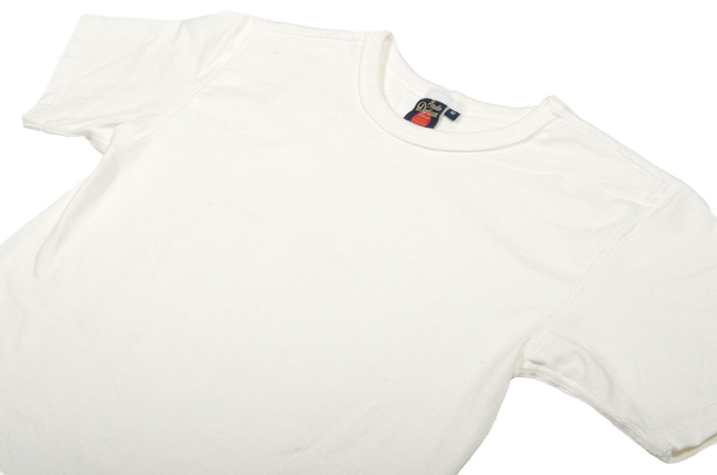 Studio D’Artisan Tsuri-Ami Loopwheeled Blank T-Shirts - Plastic-Packed White - Image 3