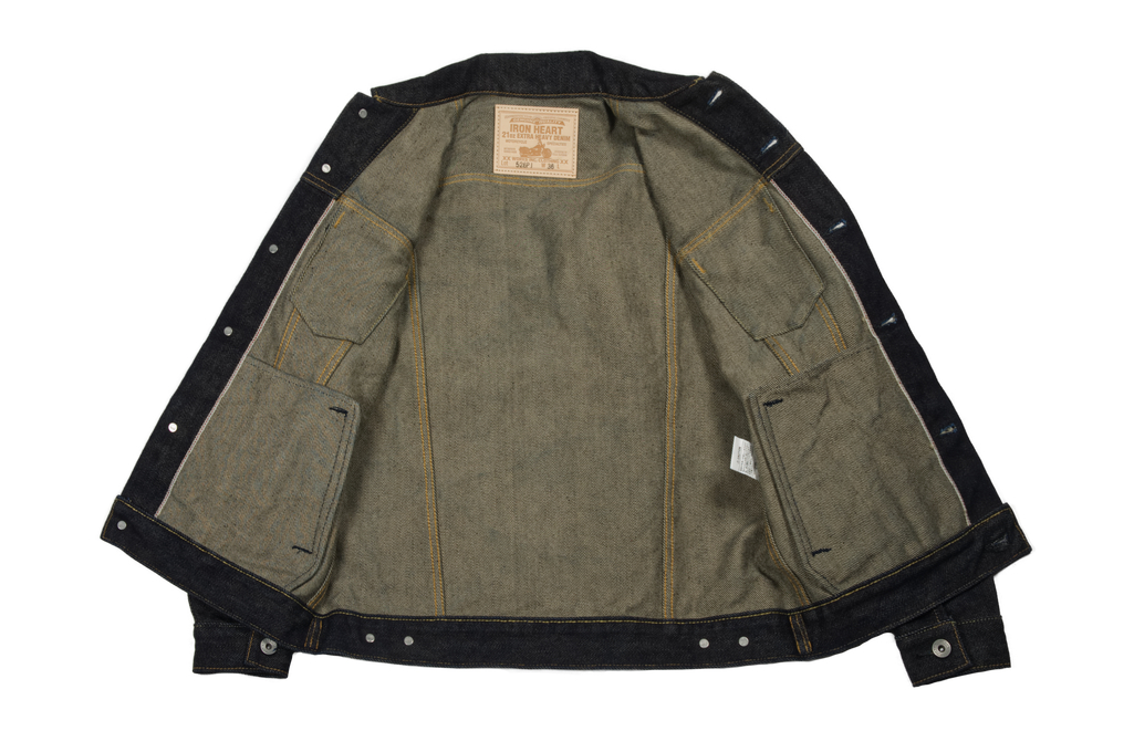 Iron Heart Type III 21oz Indigo Jacket w/ Hand Pockets