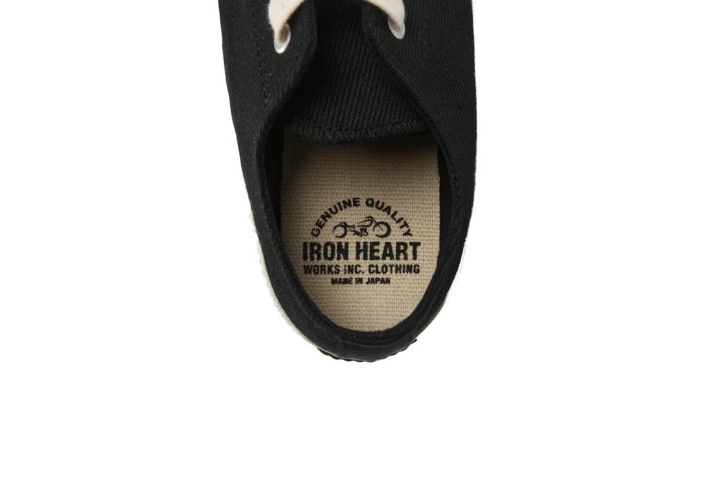 Iron Heart 21oz Denim Sneakers - Low-Top Super Black - Image 3