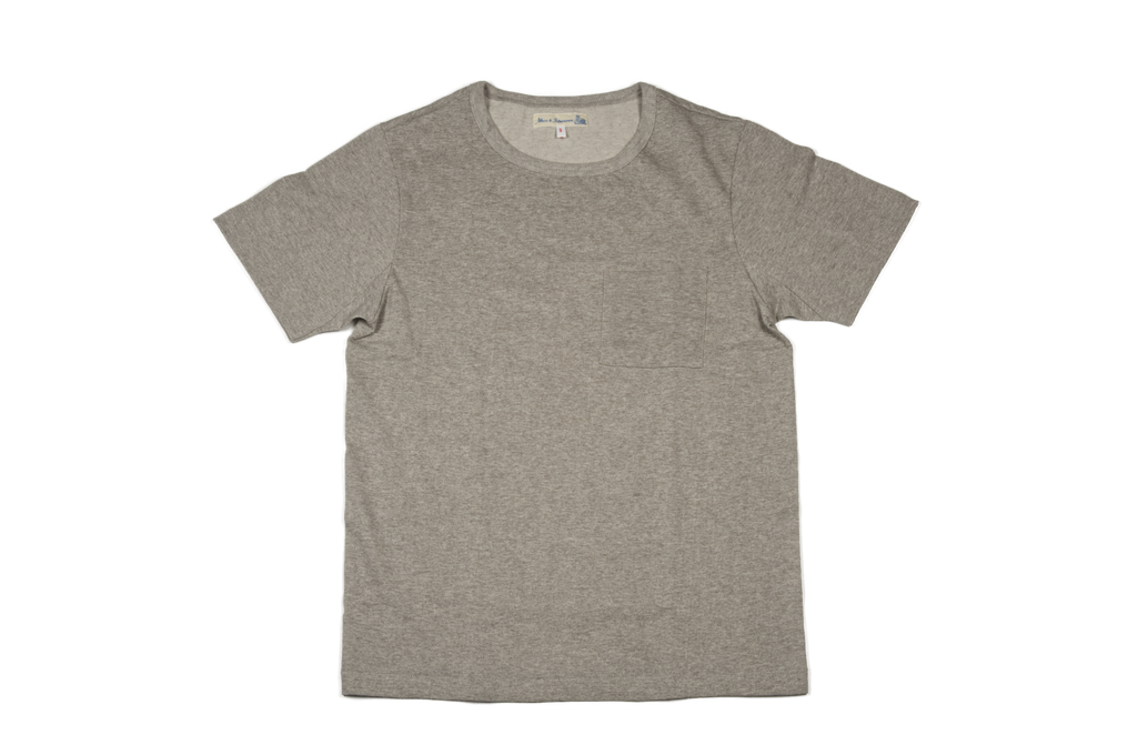 Merz b. Schwanen 2-Thread Heavyweight T-Shirt - Gray Pocket - 215P.80