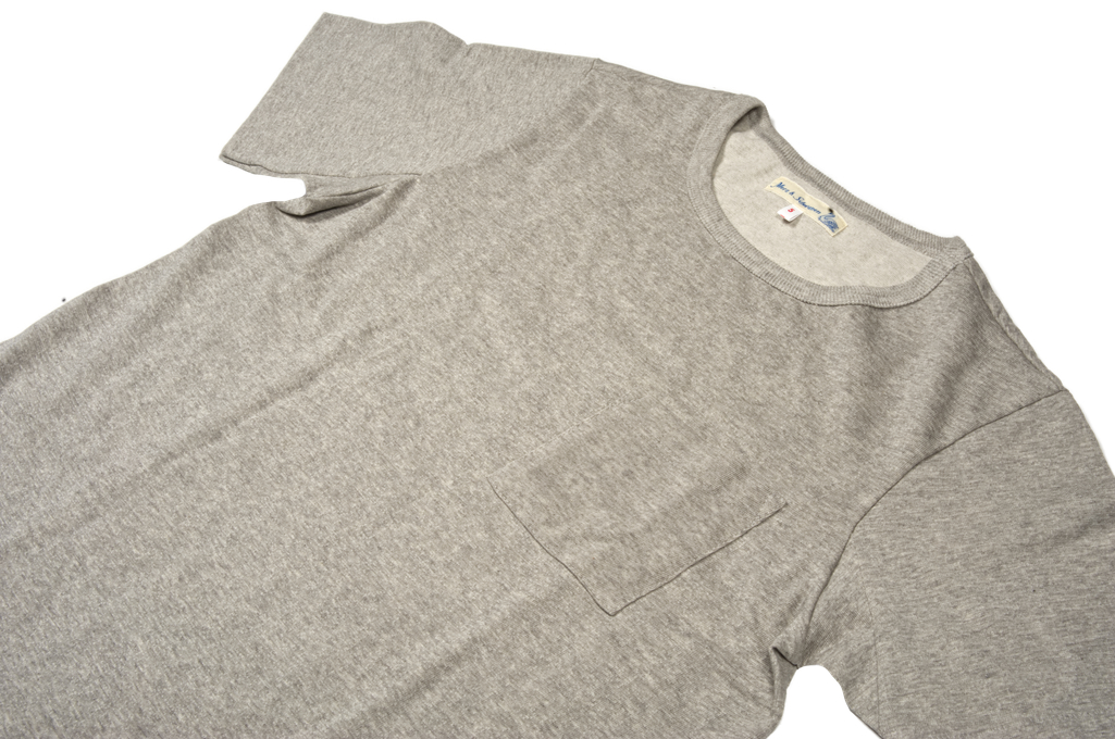 Merz b. Schwanen 2-Thread Heavyweight T-Shirt - Gray Pocket - 215P.80
