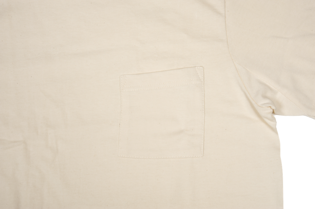 Merz b. Schwanen 2-Thread Heavyweight T-Shirt - Natural Pocket - 215P.02 - Image 4