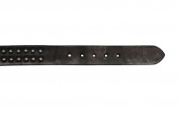 Sugar Cane Cowhide Leather Belt - Black Studded - Image 3