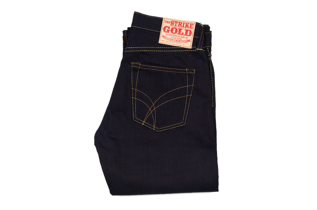 Strike Gold 5004 15.5oz Denim Jeans - Double Indigo Straight Tapered