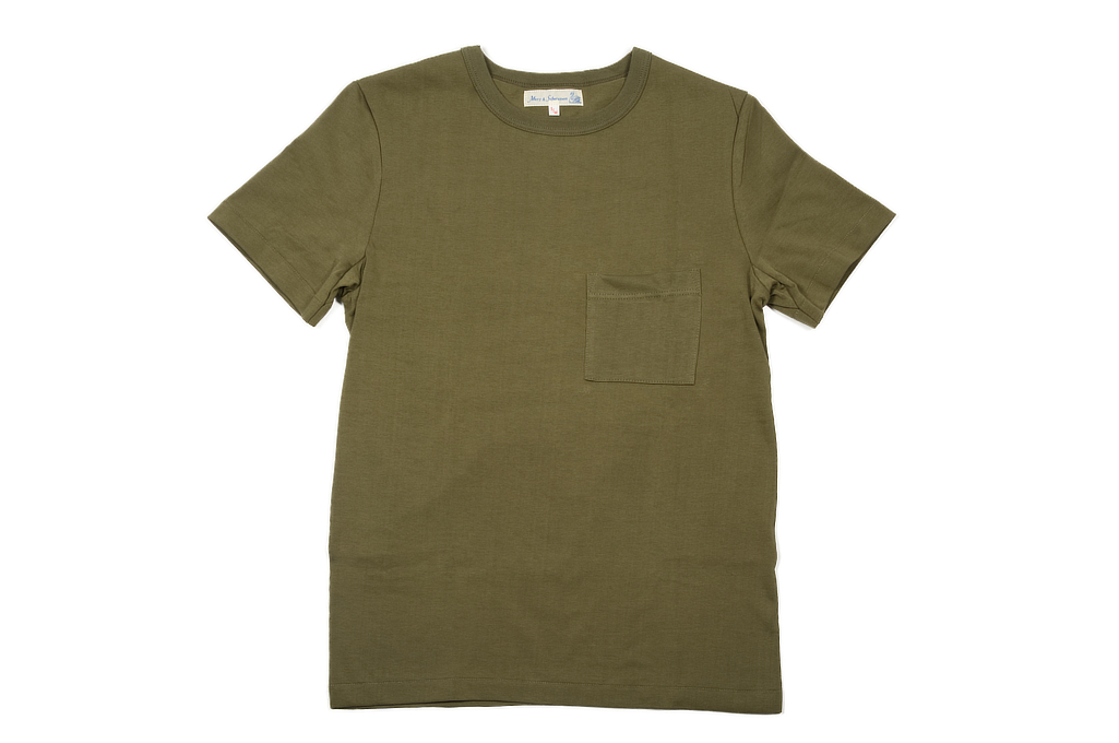Merz B. Schwanen 2-Thread Heavy Weight T-Shirt - Army Green Pocket - 215.40 - Image 2