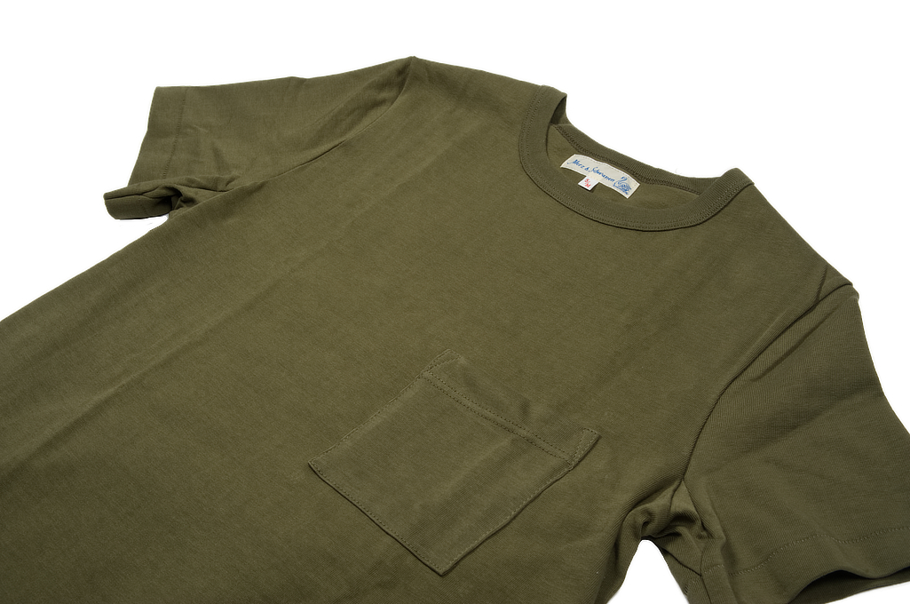 Merz B. Schwanen 2-Thread Heavy Weight T-Shirt - Army Green Pocket - 215.40 - Image 5