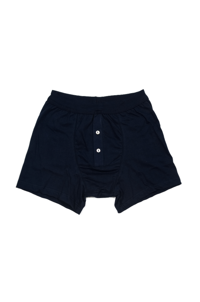 Merz B. Schwanen Loopwheeled Boxer Brief Underwear - Ink Blue - 255.66 - Image 0