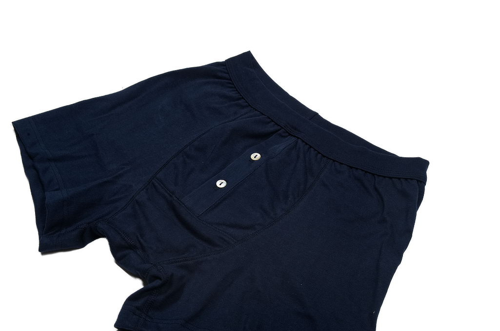 Merz B. Schwanen Loopwheeled Boxer Brief Underwear - Ink Blue - 255.66 - Image 1