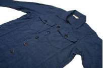 3sixteen Fatigue Over Shirt - Navy Slub Linen - Image 5