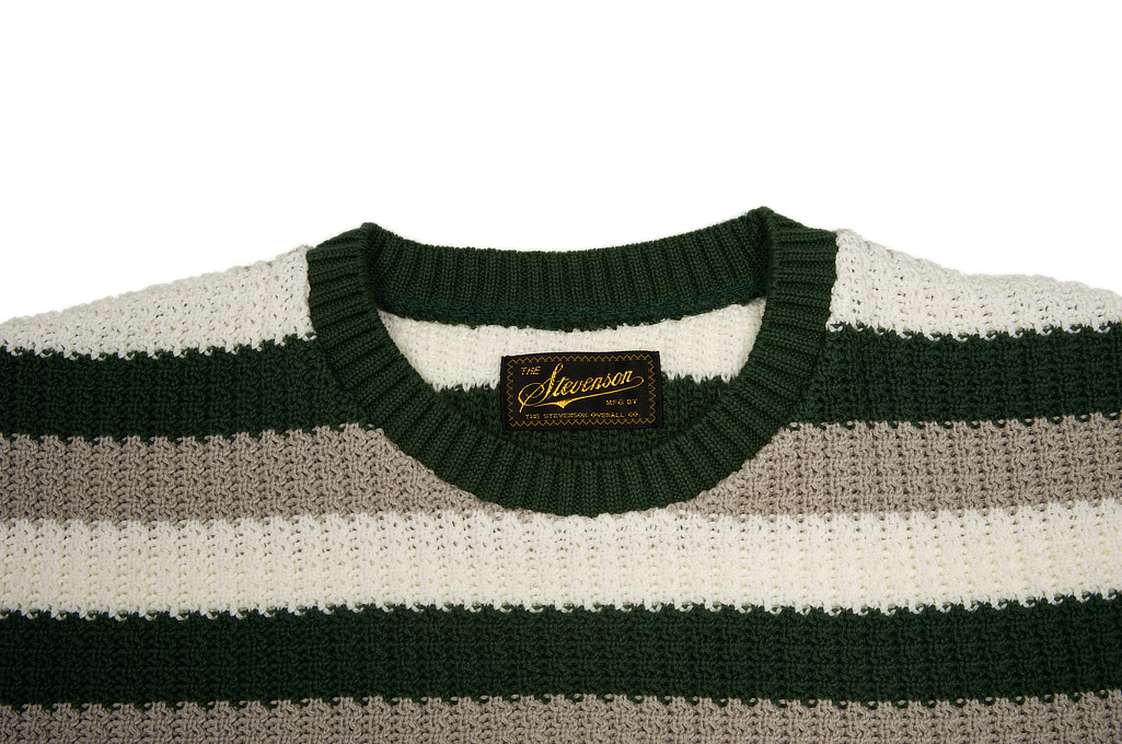 Stevenson Endless Drop Summer Knit Shirt - Green/Gray - Image 4