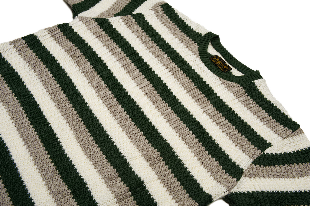 Stevenson Endless Drop Summer Knit Shirt - Green/Gray - Image 5