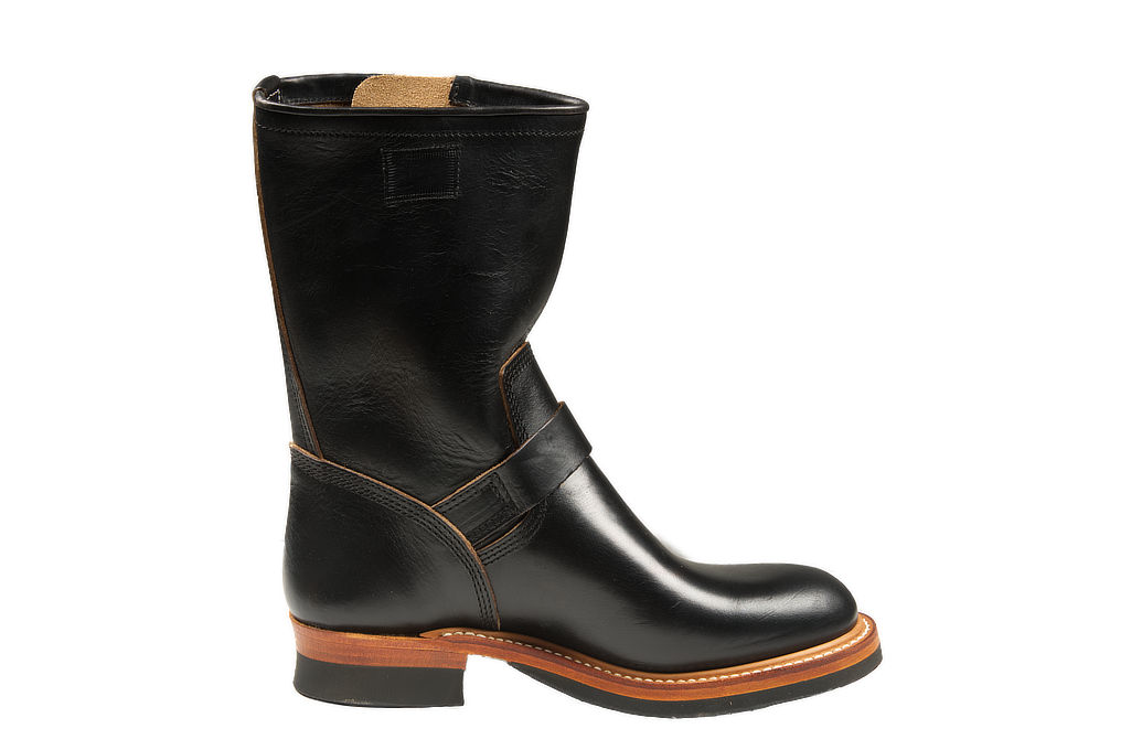 Flat Head Goodyear Welted Engineer Boots - Black Chromexcel - Image 9