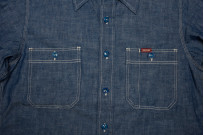 Iron Heart Chambray Shirt - 6oz Natural Indigo / Organic Cotton Workshirt - Image 4