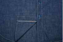 Iron Heart Chambray Shirt - 6oz Natural Indigo / Organic Cotton Workshirt - Image 7