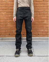 Rick Owens DRKSHDW Detroit Jeans - Made In Japan Black Waxed - Image 16