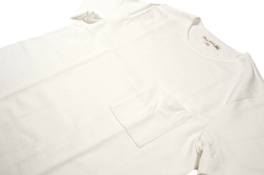 Merz B. Schwanen Loopwheeled Pocket T-Shirt - Super Heavy White - 2S15PS.01 - Image 5