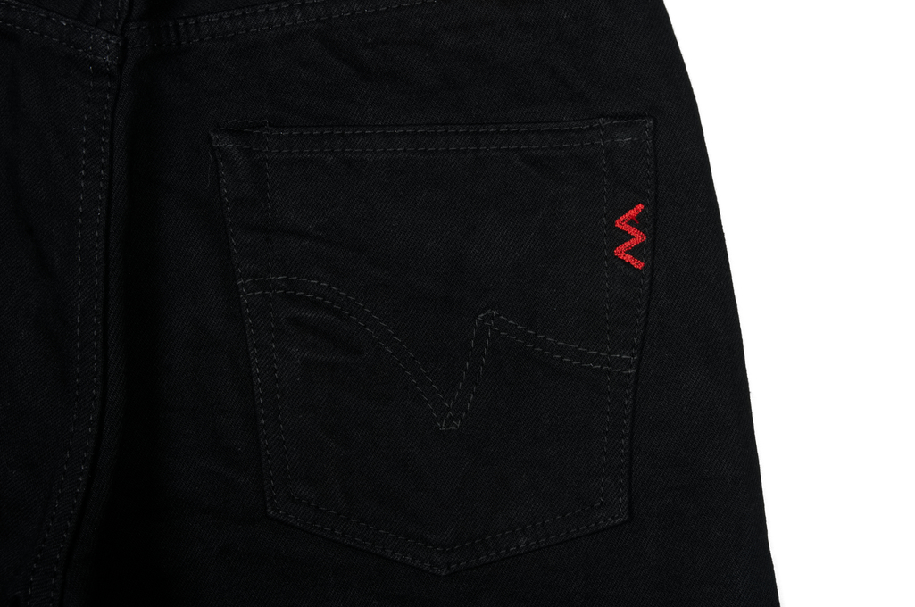 Iron Heart 777s-142bb Jeans - 14oz Slim Tapered Black/Black Denim - Image 6