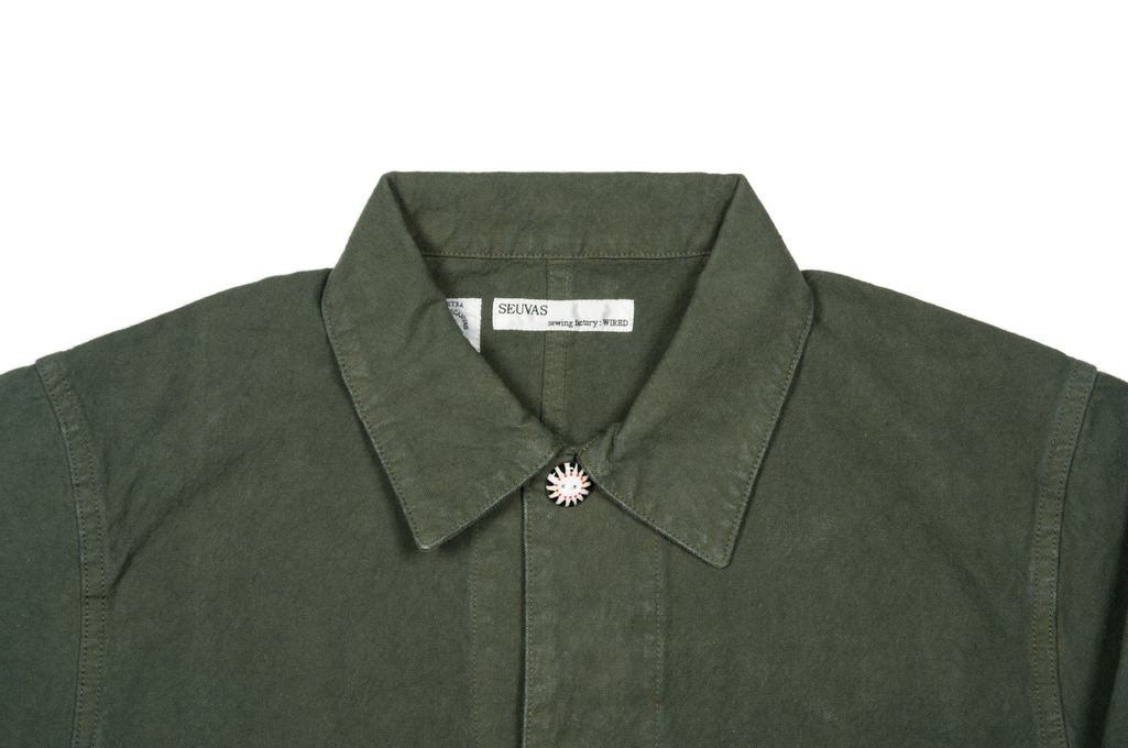 Seuvas No. 11 Canvas Coverall Jacket - Olive - Image 3