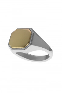 Neff Goldsmith Signet Ring - Sterling Silver & 18k Gold - Image 1