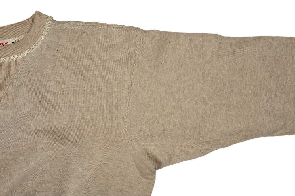 Warehouse Loopwheeled Set-In Freedom Crewneck Sweater - Oatmeal - Image 9