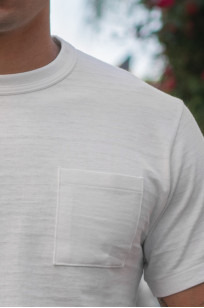 Warehouse Slub Cotton T-Shirt - White w/ Pocket - Image 2