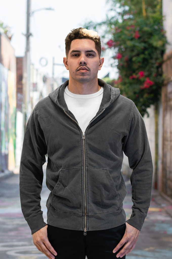 3sixteen for Self Edge Garment Dyed French Terry - Zip Hoodie - Image 0