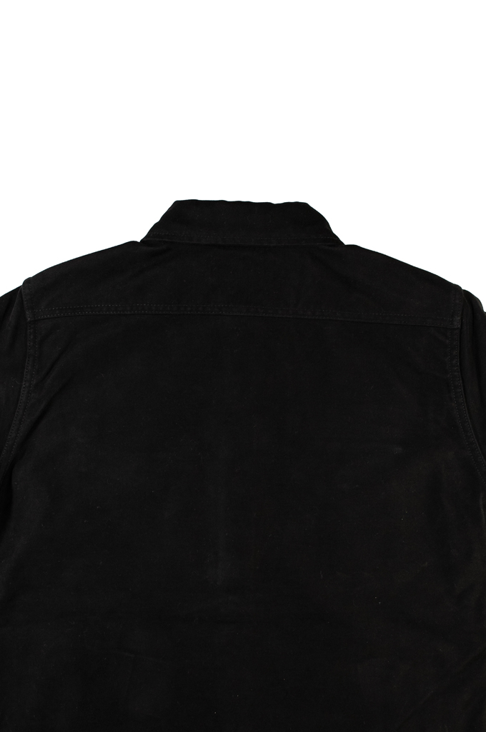 Iron Heart Heavy Moleskin CPO Overshirt - Black (Self Edge Exclusive) 