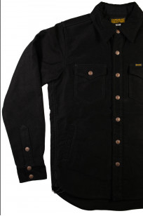 Iron Heart Heavy Moleskin CPO Overshirt - Black (Self Edge Exclusive)  - Image 7