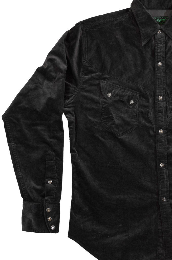 Stevenson Cody Snap Shirt - Dark Charcoal Corduroy - Image 5