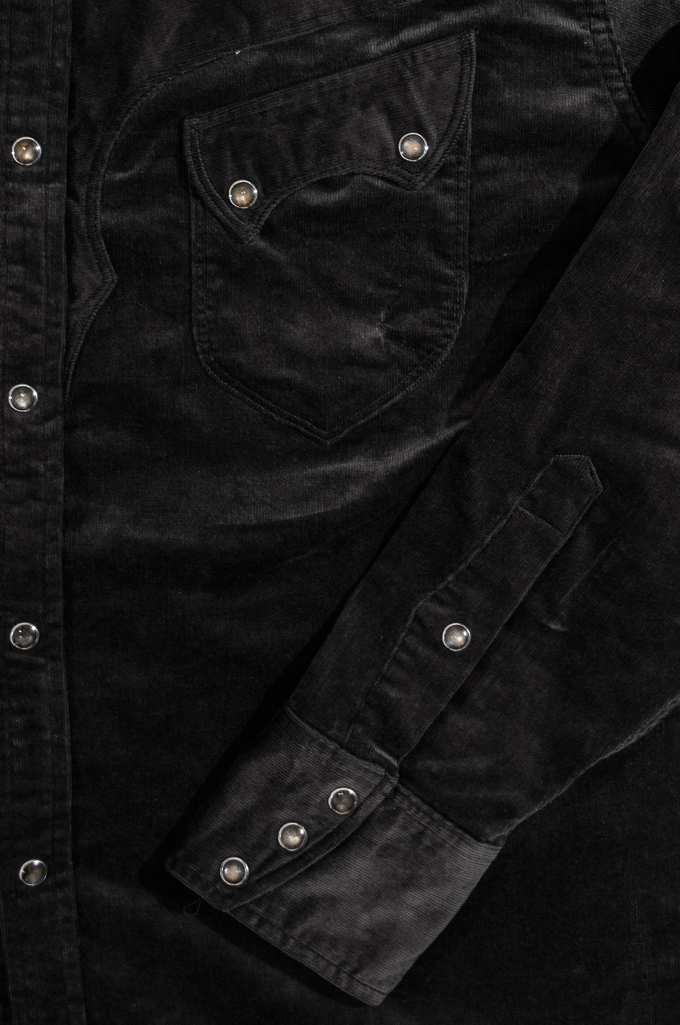 Stevenson Cody Snap Shirt - Dark Charcoal Corduroy - Image 7