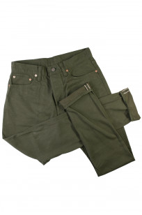 Pure Blue Japan Selvedge Twill Chinos - Olive - Image 4