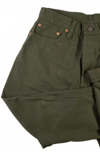 Pure Blue Japan Selvedge Twill Chinos - Olive - Image 5