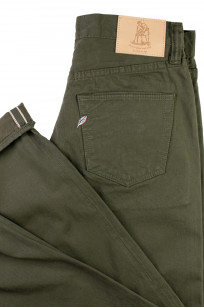 Pure Blue Japan Selvedge Twill Chinos - Olive - Image 7