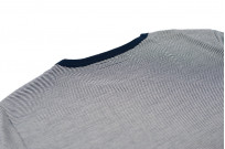 Merz b. Schwanen 2-Thread Heavy Weight T-Shirt - Fine Blue Stripe - 215.6602 - Image 4