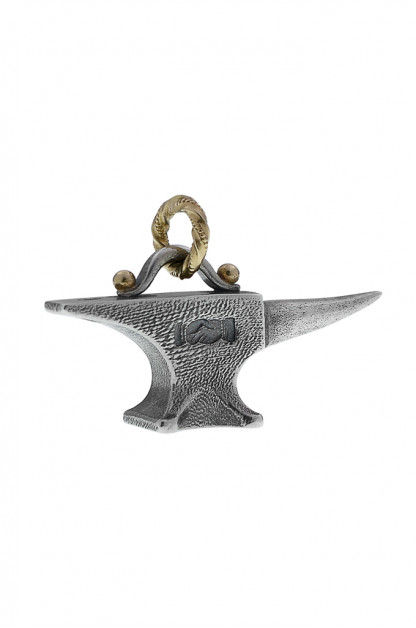Neff Goldsmith Sterling Silver &amp; 18k Gold Pendant - Unsober Anvil