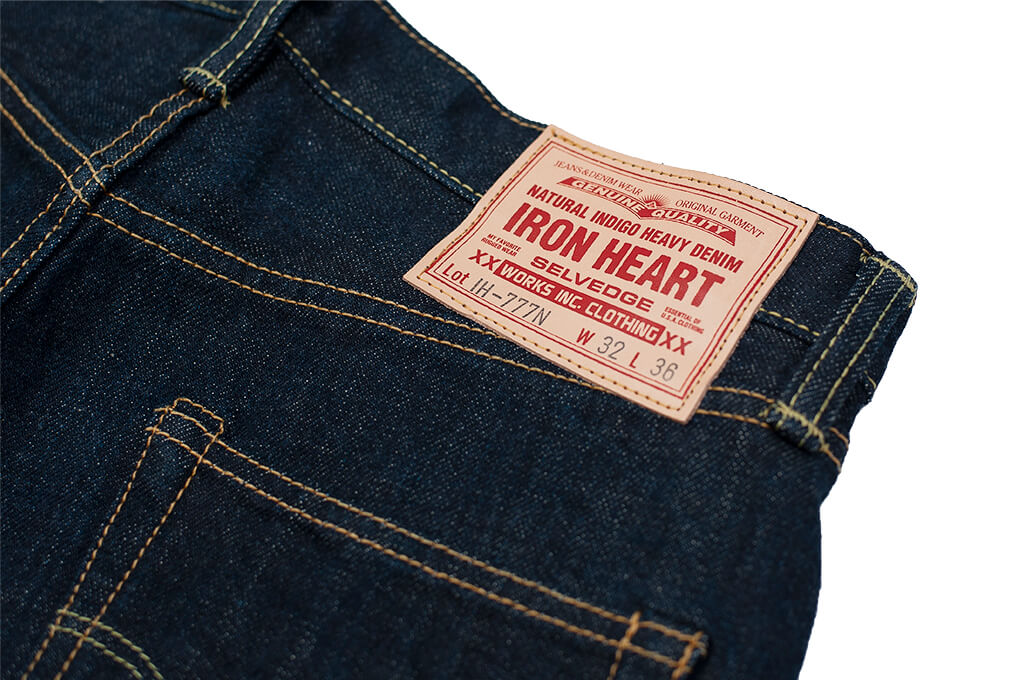 Iron Heart 777N 17oz Natural Indigo Jeans - Slim Tapered
