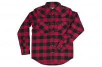 Iron Heart Ultra-Heavy Flannel - Snap Buttoned Red/Black - Image 6