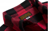 Iron Heart Ultra-Heavy Flannel - Snap Buttoned Red/Black - Image 9
